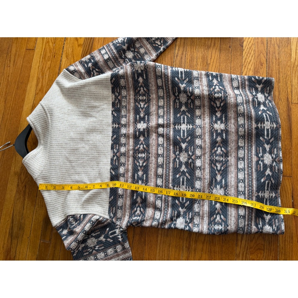 Buckle DepartWest Men's XL Quarter Zip Pullover Southwestern Pattern Sweater - Picture 7 of 8
